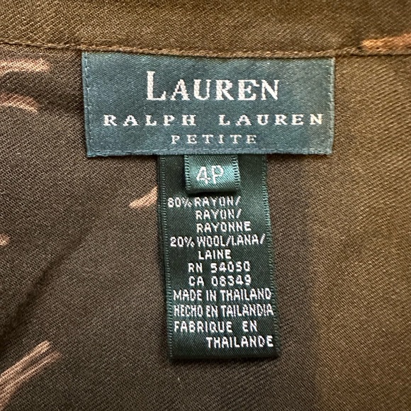 Ralph Lauren Olive Green hound print button down shirt - Picture 4 of 8